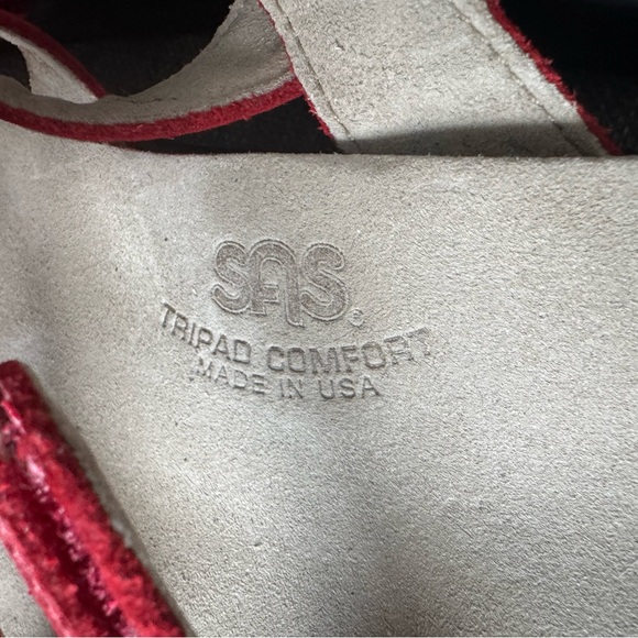 SAS Red Strappy Sandals - Picture 6 of 7